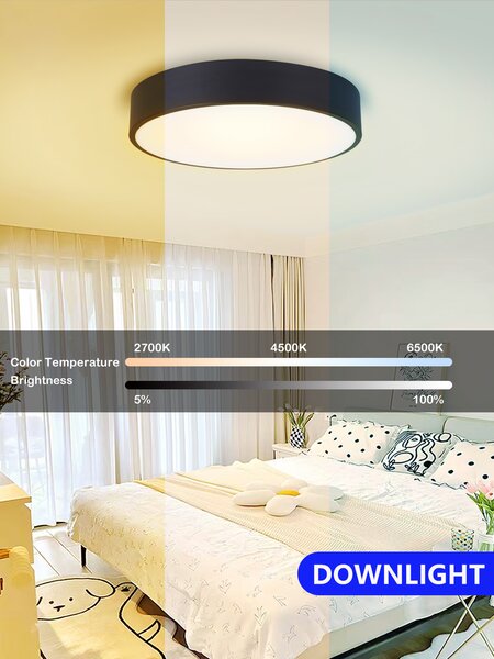 Immax NEO RONDATE SLIM Smart stropní svítidlo 40 x 7cm 28W černé Zigbee 3.0