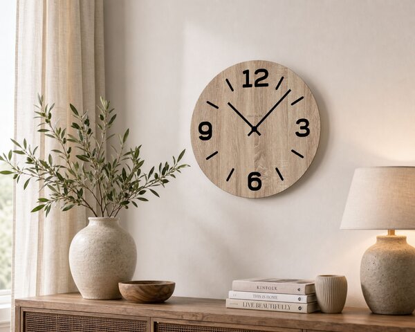 Nástěnné hodiny CLASSIC Zvolte barvu dekoru: Bílá | Velikost hodin: 35x35