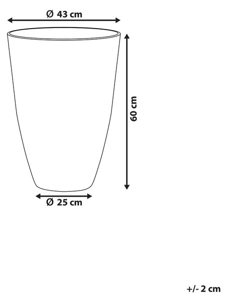 Květináč CAMIA 43 cm Černá