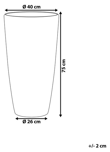 Květináč TSERIA 40 cm Černá