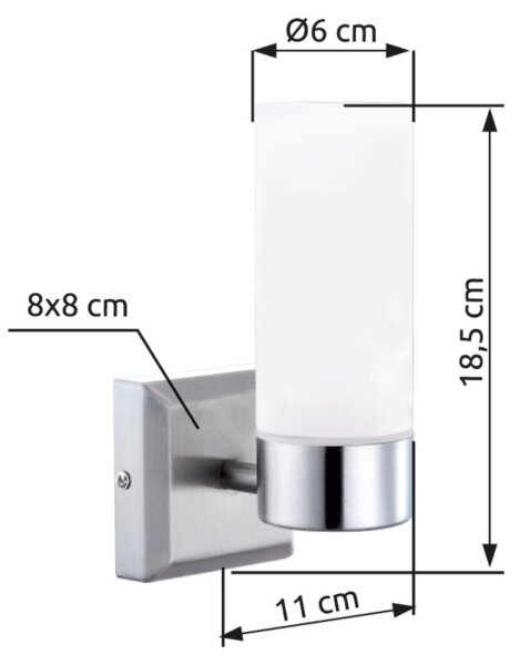 Brilagi - Koupelnové nástěnné svítidlo RAY 1xE14/40W/230V IP44