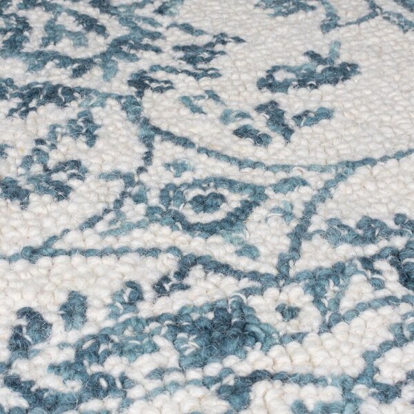 Flair Rugs, Kusový koberec Wool Loop Yasmin Ivory/Blue, 120x170, modrá, kancelář