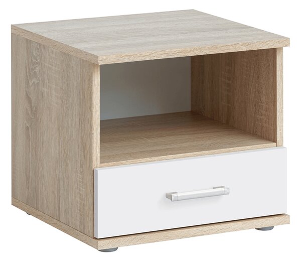 Noční stolek v jednoduchém moderním designu bílá EMIO Typ 05