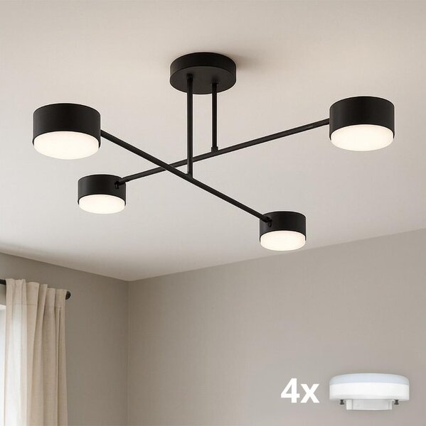 Brilagi - LED Přisazený lustr MONO 4xGX53/13W/230V černá
