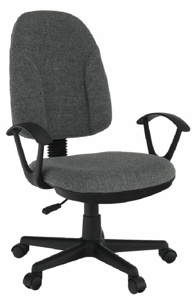 TEMPO Kancelářská židle, šedá látka, DEVRI