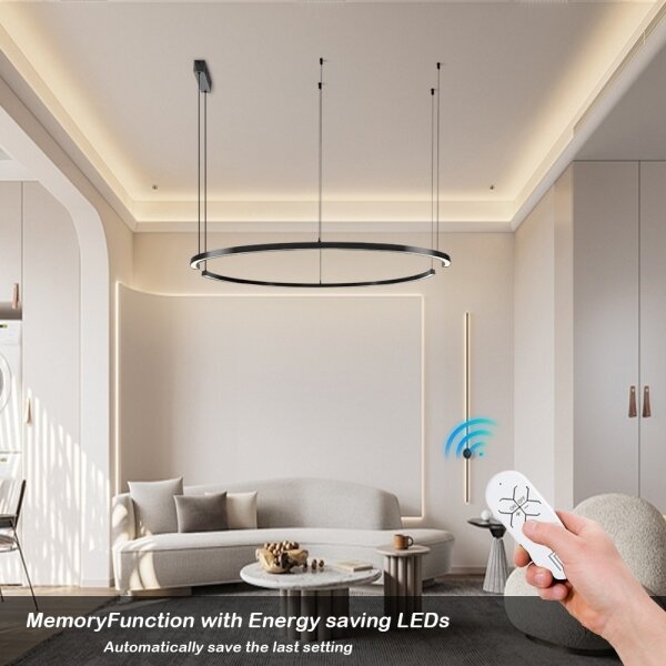 Immax NEO 07329L - LED Stm lustr na lanku FINO 72W/230V 120 cm černá Tuya+DO