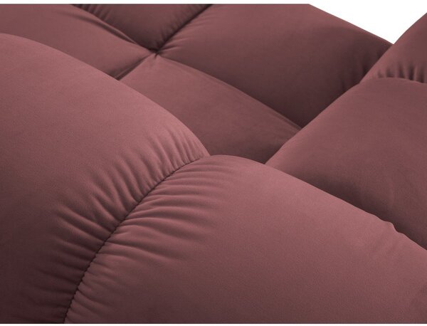 Růžová sametová pohovka 379 cm Bellis – Micadoni Home