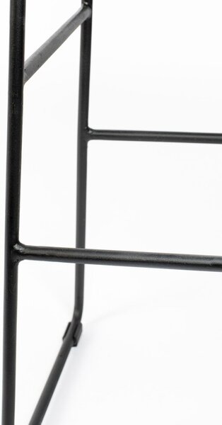 Černá barová stolička z teakového dřeva (výška sedáku 76 cm) Tangle – White Label