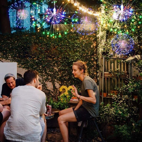 LED dekorativní světlo ohňostroj, Firework, USB nápajení, různé barvy na výběr Barva: Teplá bílá