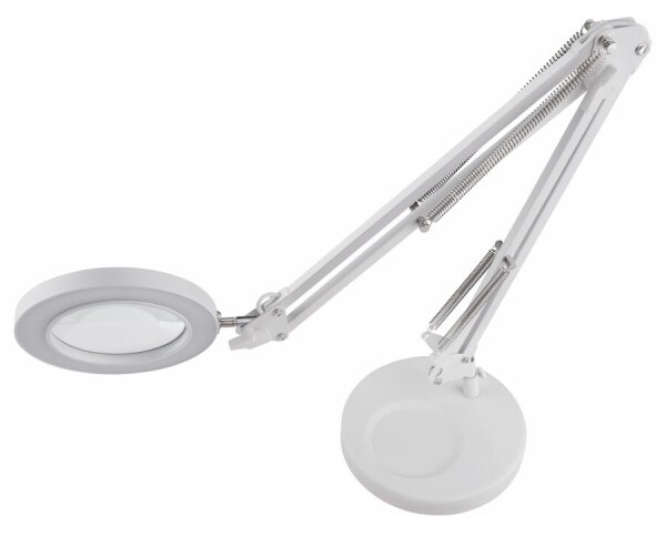 Extol - LED Stmívatelná stolní lampa s lupou LED/8W/5V 2900/4500/7500K bílá