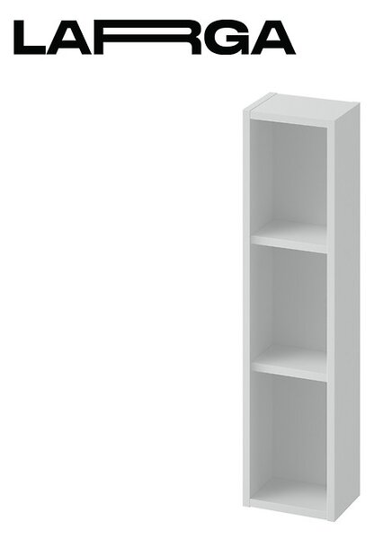 Cersanit Larga, vysoká otevřená závěsná skříňka modulární 80x20cm, šedá, S932-096