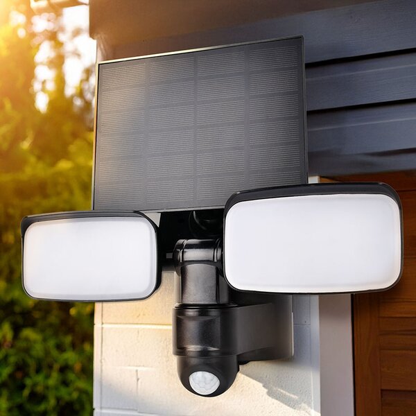 SOLIGHT LED solární osvětlení se senzorem 9W 850lm 4000K Li-Ion IP54