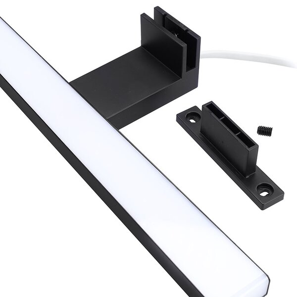 SOLIGHT LED koupelnové osvětlení nad zrcadlo 3v1 12W 780lm 4000K IP44 60cm černá