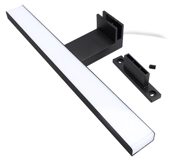 SOLIGHT LED koupelnové osvětlení nad zrcadlo 3v1 7W 455lm 4000K IP44 40cm černá