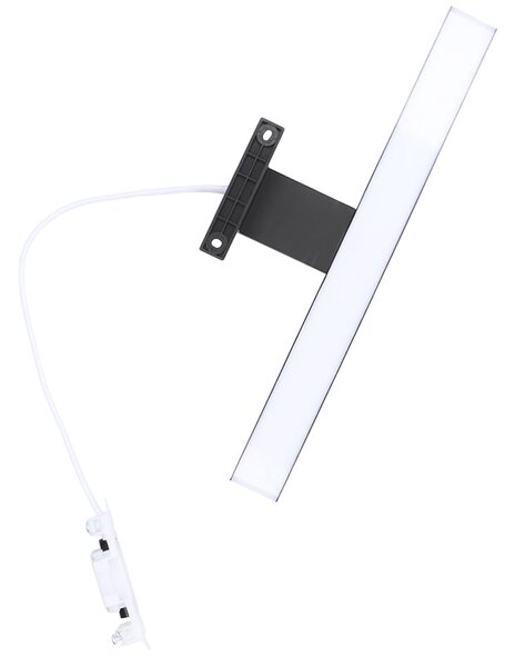 SOLIGHT LED koupelnové osvětlení nad zrcadlo 3v1 7W 455lm 4000K IP44 40cm černá