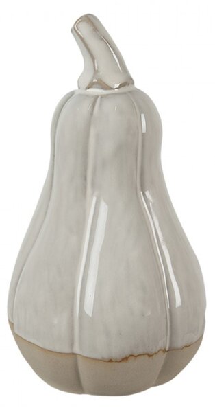 Béžová porcelánová dekorace dýně máslová – 9 cm