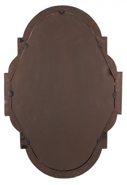 Zrcadlo v hnědo-béžovém dřevěném rámu Olympe – 63x4x91 cm
