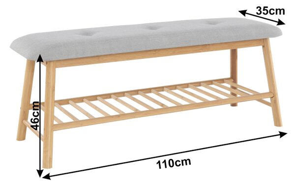 KONDELA Lavice, přírodní/šedá, LAVIDA TYP 3