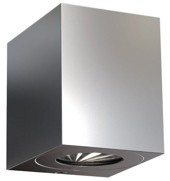 NORDLUX venkovní nástěnné svítidlo Canto Kubi 2 2x6W LED nerez ocel čirá 49711034
