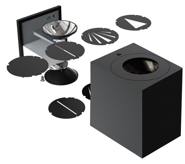 NORDLUX venkovní nástěnné svítidlo Canto Kubi 2 2x6W LED bílá čirá 49711001