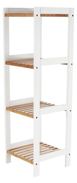 KONDELA Regál, přírodní bambus / bílá, ERAVA typ2