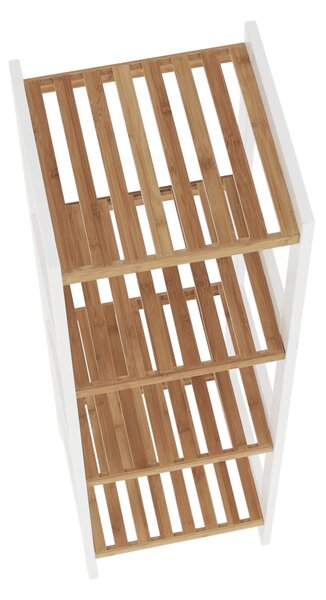 KONDELA Regál, přírodní bambus / bílá, ERAVA typ2