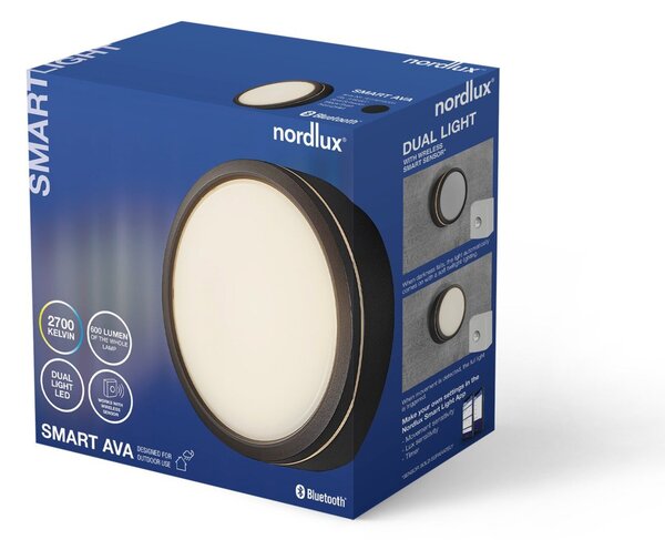 NORDLUX venkovní stropní svítidlo Ava 9,5W LED černá opál 2019016003