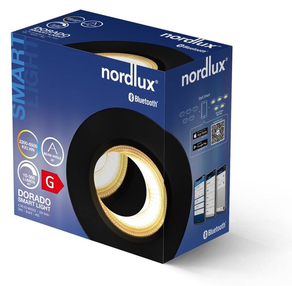 NORDLUX vestavné svítidlo Dorado Smart Light 1-Kit 4,7W LED černá 2015650103