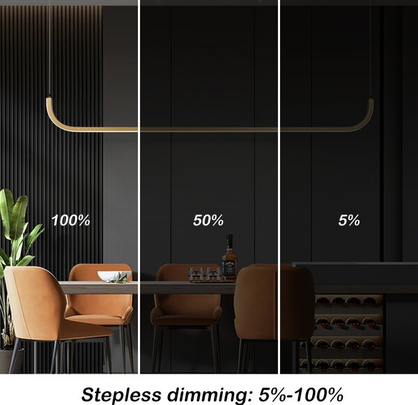 Immax NEO PATTINI Smart závěsné svítidlo 120cm 26W 1820lm zlaté Zigbee 3.0