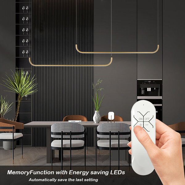 Immax NEO PATTINI Smart závěsné svítidlo dvojité 160-280cm, 53W, 3640lm zlaté Zigbee 3.0