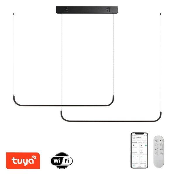 Immax NEO LITE PATTINI Smart závěsné svítidlo dvojté černé 56W Tuya WiFi s podporou BEACON