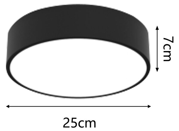 Immax NEO RONDATE SLIM Smart stropní svítidlo 25 x 7cm 18W černé Zigbee 3.0