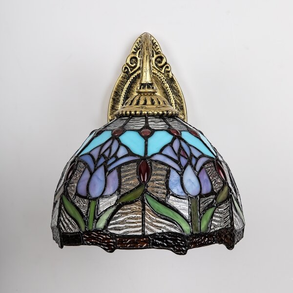 Brilagi - Tiffany vitrážová nástěnná lampa LORAS 1xE27/40W/230V