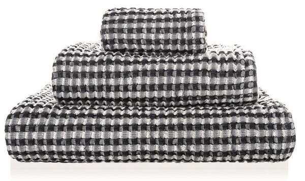 Sorema – Bavlněný ručník koupání Měkký LARGS Šedo- Černý-30x50 cm