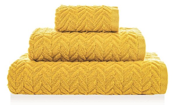 Sorema - Bavlněný ručník koupání Měkký Premium Žlutá TRESSER-70x140 cm