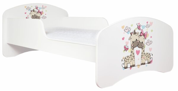 Dětská postel bez šuplíku 140x70cm ZAMILOVANÉ ŽIRAFY + matrace ZDARMA!