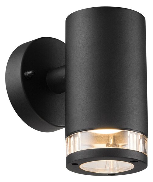 NORDLUX venkovní nástěnné svítidlo Birk 1x28W černá čirá 45521003