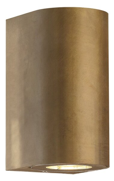NORDLUX venkovní nástěnné svítidlo Canto Maxi 2 2x28W GU10 mosaz čirá 49721035