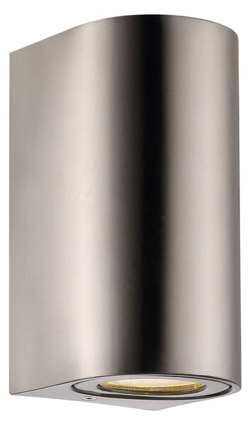 NORDLUX venkovní nástěnné svítidlo Canto Maxi 2 2x28W GU10 nerez ocel čirá 49721034