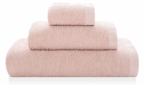 Ručník z česané bavlny Pudrově růžový BEATRICE-30x50 cm