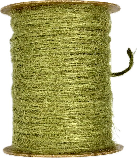 Jutový provázek GoGreen Twist – olivově zelený 2mm × 10m