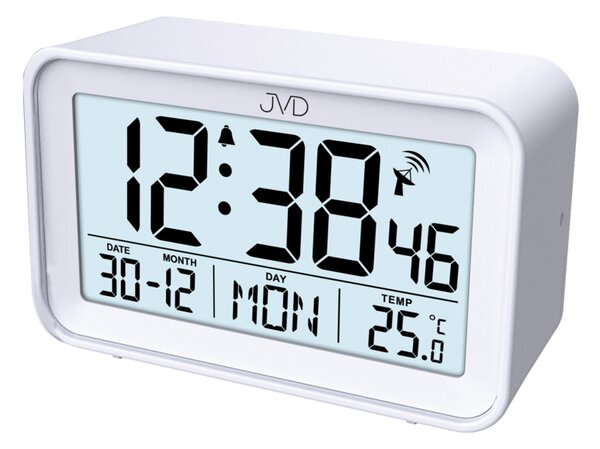 JVD Digitální stříbrný rádiem řízený budik JVD RB3544.1