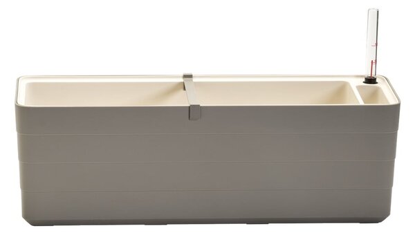 Šedo-béžový samozavlažovací truhlík, délka 59 cm Berberis - Plastia