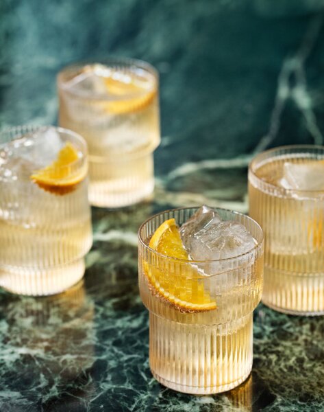 Ferm Living Sklenice Ripple set 4ks, clear