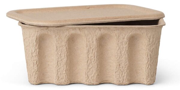 Ferm Living Papírový úložný box Pulp Small set 2 ks, brown