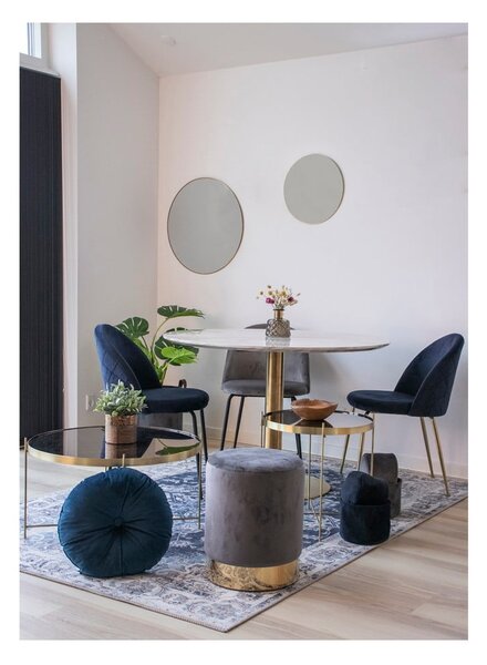 Kulatý jídelní stůl s deskou v dekoru mramoru ø 110 cm Bolzano – House Nordic