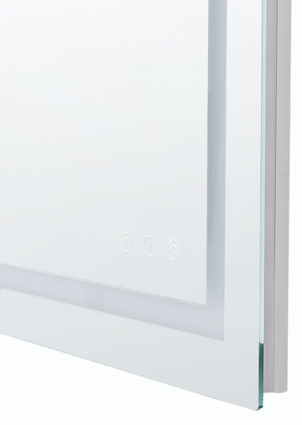 LED koupelnové zrcadlo PRENOIS 80 cm 60 cm Stříbrná