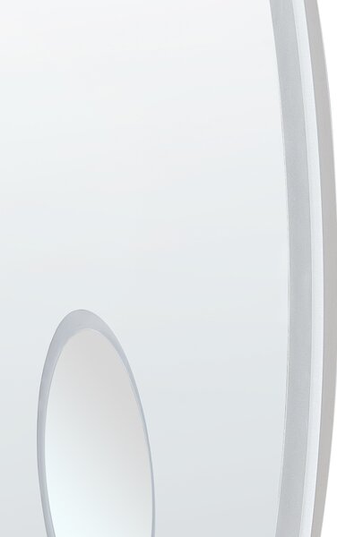 LED koupelnové zrcadlo FIXIN 80 cm 80 cm s reproduktorem Bluetooth Stříbrná