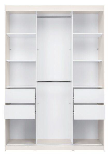 ŠATNÍ SKŘÍŇ S POSUVNÝMI DVEŘM, kašmírová, 150/215/59,5 cm P & B - Šatní skříně, Online Only