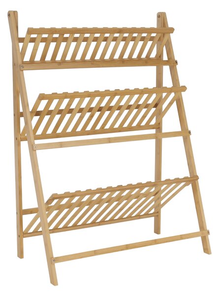 KONDELA Skládací regál, bambus, Nepel TYP 1 + dárek